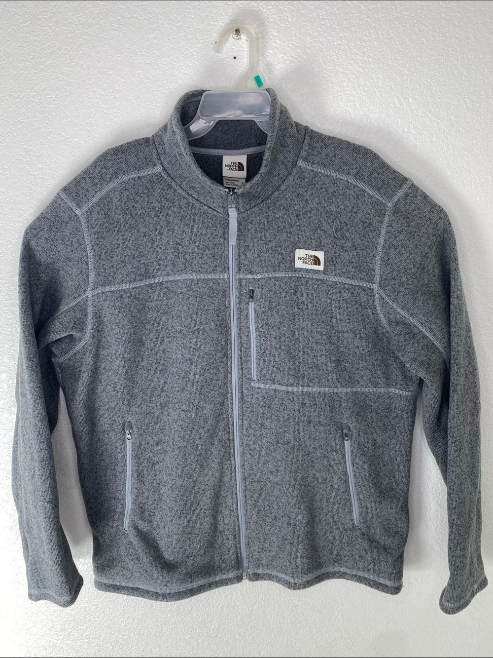 The North Face Men’s Gordon Lyons Heather Gray Full-Zip Fleece Jacket Size XL